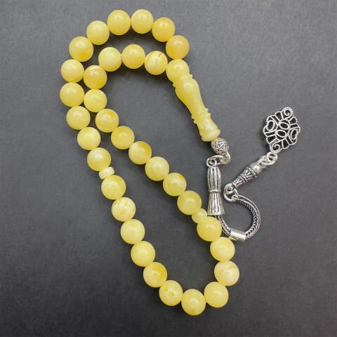 Kaliningrad Damla Kehribar Küre Tespih 6,5 (mm)-3