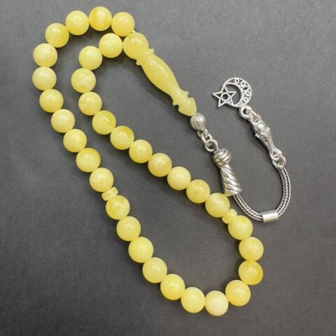 Kaliningrad Damla Kehribar Küre Tespih 6,5 (mm)-4