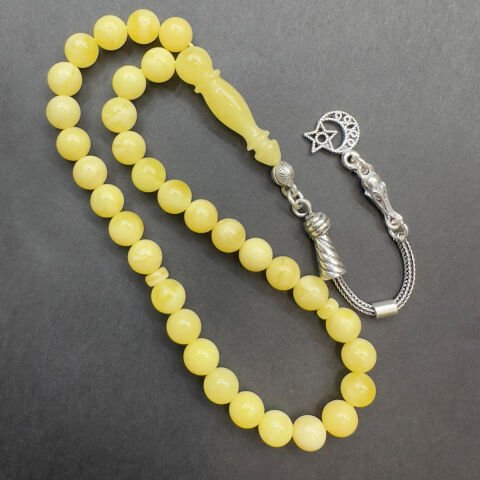 Kaliningrad Damla Kehribar Küre Tespih 6,5 (mm)-4