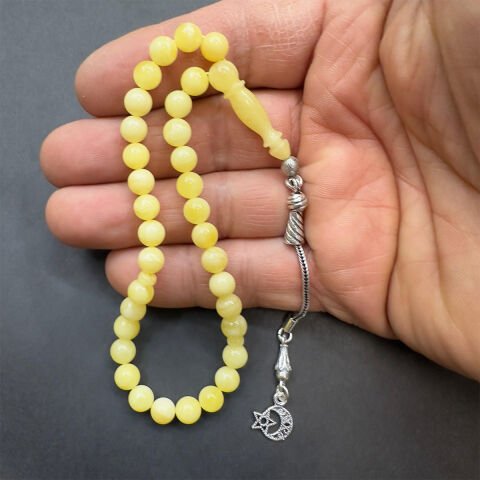 Kaliningrad Damla Kehribar Küre Tespih 6,5 (mm)-4