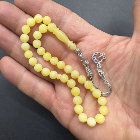 Kaliningrad Damla Kehribar Küre Tespih 6,5 (mm)-4