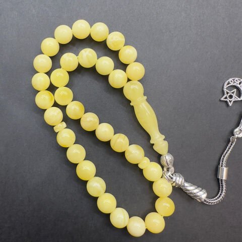 Kaliningrad Damla Kehribar Küre Tespih 6,5 (mm)-4