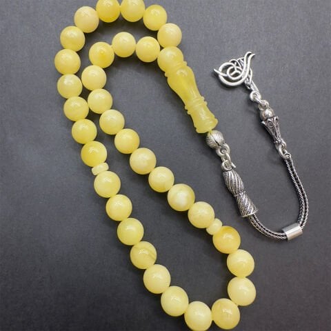 Kaliningrad Damla Kehribar Küre Tespih 6,5 (mm)-5