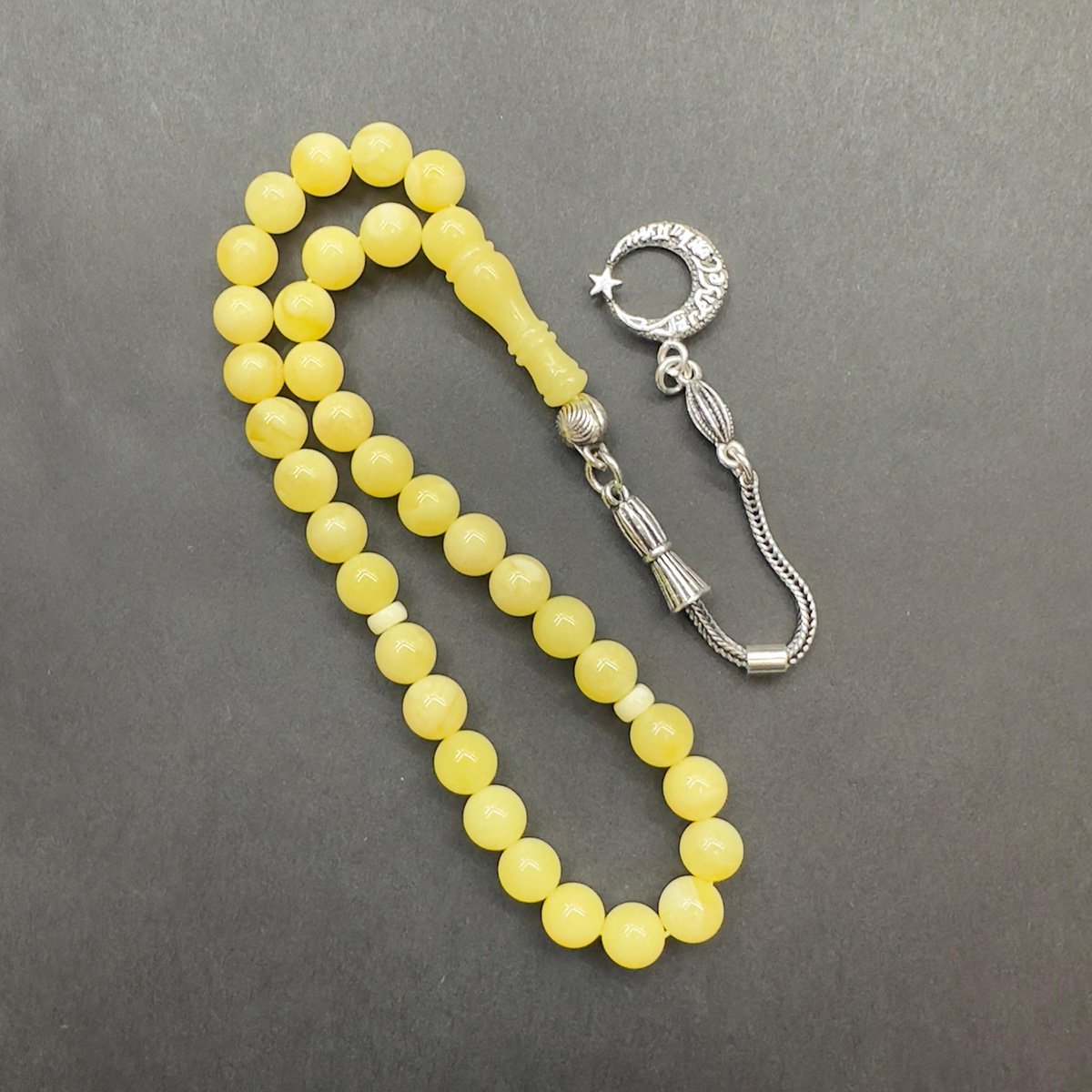 Kaliningrad Damla Kehribar Küre Tespih 6,5 (mm)-7