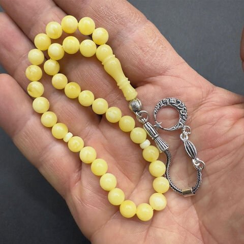 Kaliningrad Damla Kehribar Küre Tespih 6,5 (mm)-7