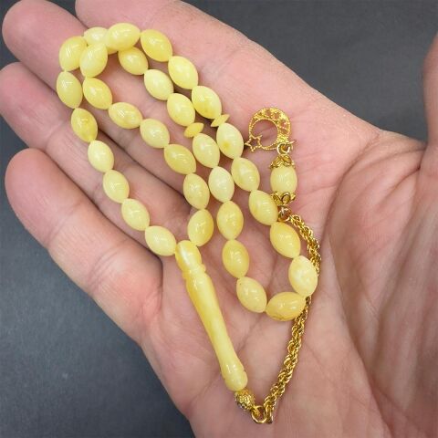 Kaliningrad Damla Kehribar Beyzi Model Tespih 6*9 (mm)