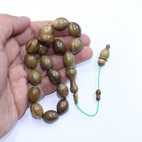 Maskot Yeşil Pelesenk Tespih 12*17 (mm)