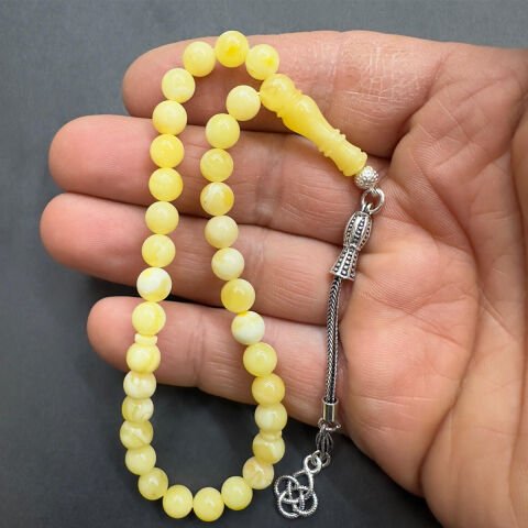 Kaliningrad Damla Kehribar Küre Tespih 6.5 (mm)-1