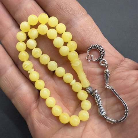 Kaliningrad Damla Kehribar Küre Tespih 6.5 (mm)-3