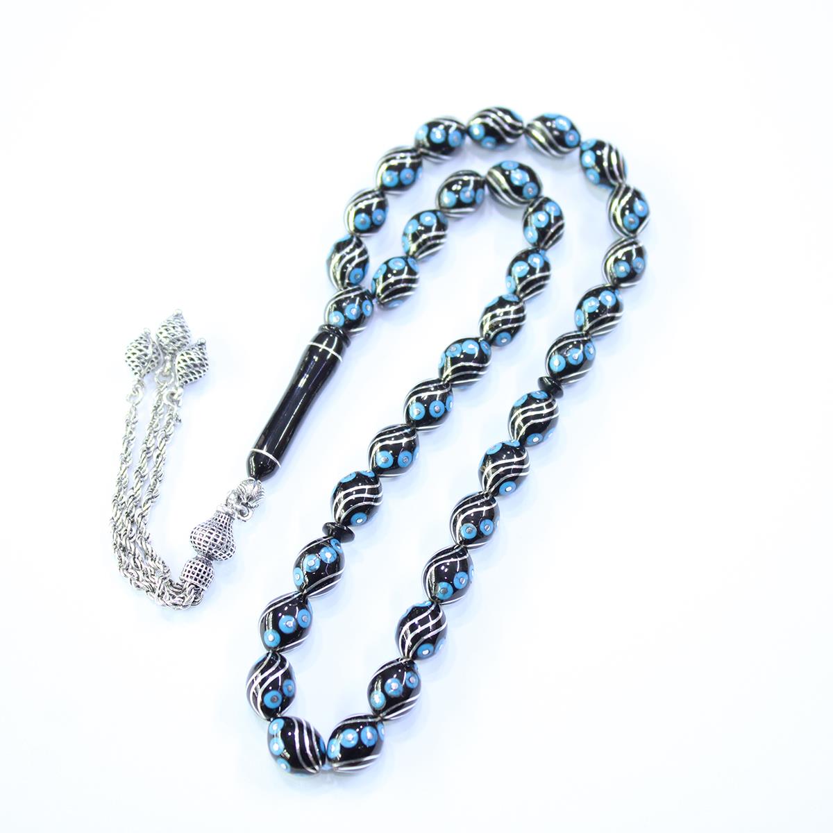 6 lı Çeşm-i Büblül Firuze İşlemeli 8*11,5 (mm)