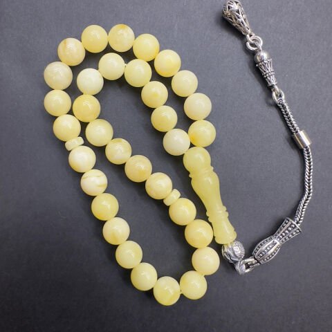 Kaliningrad Damla Kehribar Küre Tespih 6.5 (mm)-4