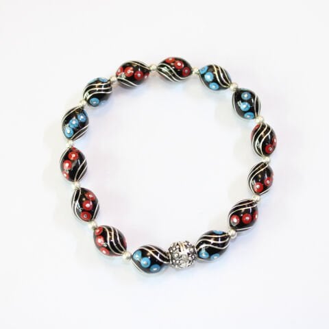 6 lı Çeşm-i Bülbül Mercan Firuze Oltu Taşı Bileklik