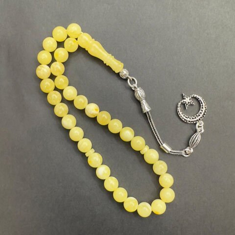 Kaliningrad Damla Kehribar Küre Tespih 6.5 (mm)-5