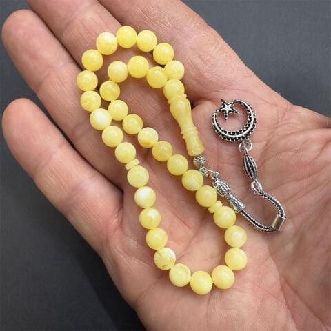 Kaliningrad Damla Kehribar Küre Tespih 6.5 (mm)-5