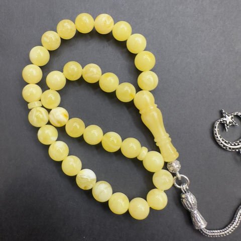 Kaliningrad Damla Kehribar Küre Tespih 6.5 (mm)-5