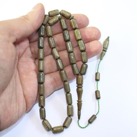 Yeşil Pelesenk Tespih Kapsül Kesim 6,5*11,5 (mm)