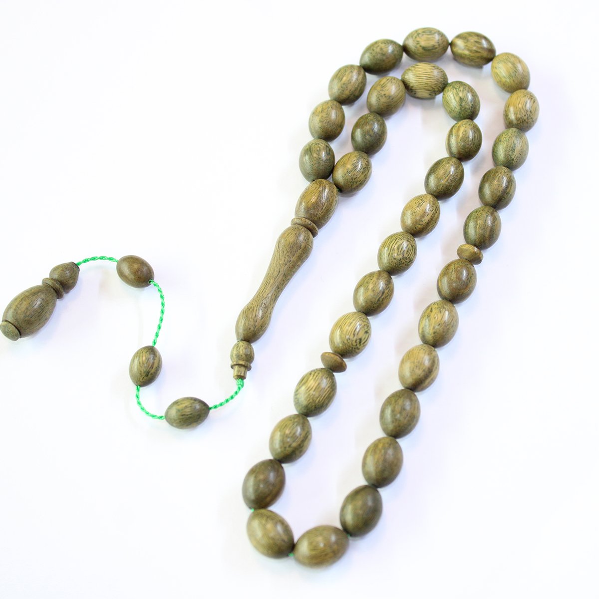 Yeşil Pelesenk Tespih Beyzi Kesim 10*13 (mm)