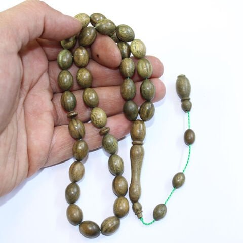 Yeşil Pelesenk Tespih Beyzi Kesim 10*13 (mm)