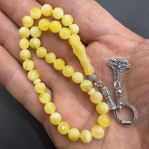 Kaliningrad Damla Kehribar Küre Tespih 6.5 (mm)-9