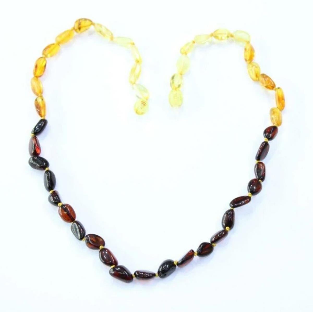 Garson Boy Renk Geçişli Damla Kehribar Kolye 9,5 (gr)