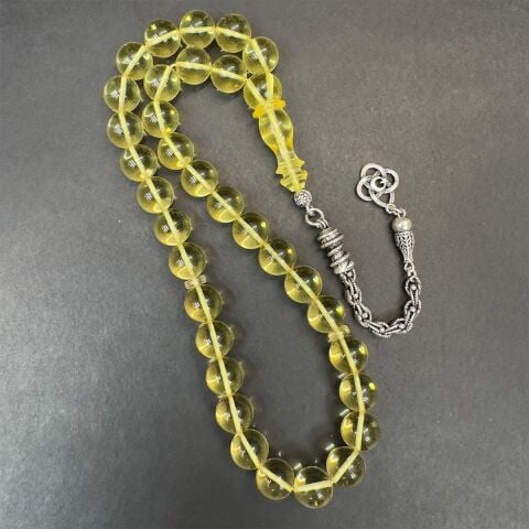 Şeffaf Kaliningrad Damla Kehribar Küre Tespih 9,5 (mm)