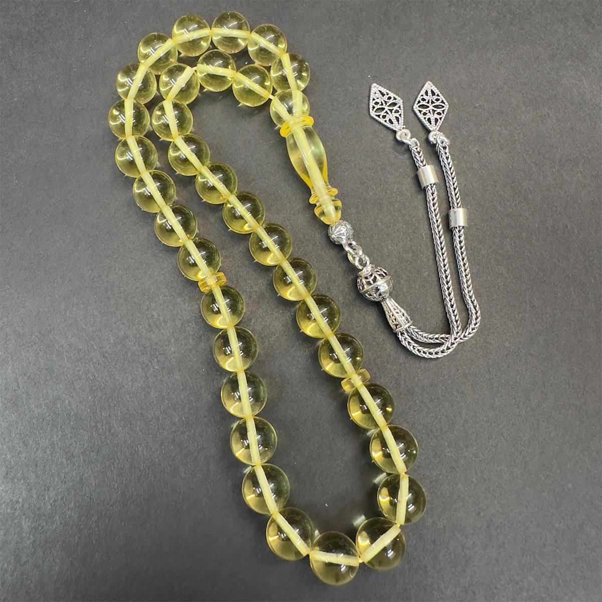 Şeffaf Kaliningrad Damla Kehribar Küre Tespih 8 (mm)