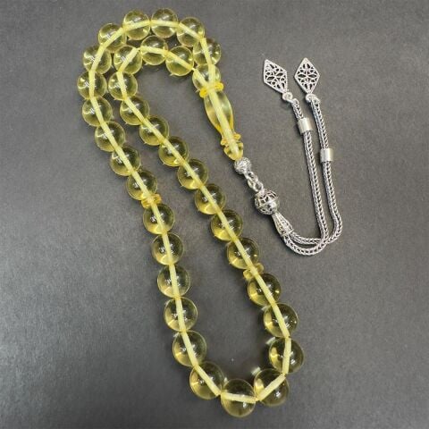 Şeffaf Kaliningrad Damla Kehribar Küre Tespih 8 (mm)