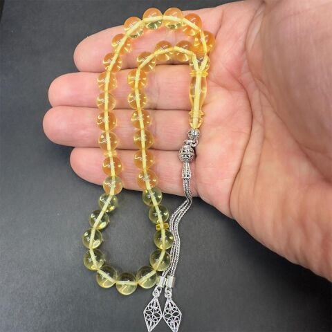 Şeffaf Kaliningrad Damla Kehribar Küre Tespih 8 (mm)