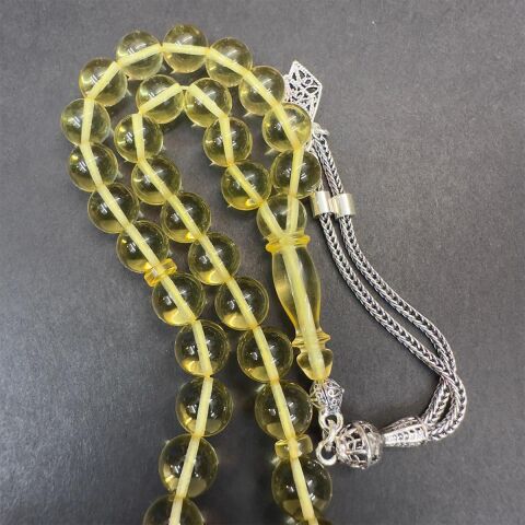 Şeffaf Kaliningrad Damla Kehribar Küre Tespih 8 (mm)