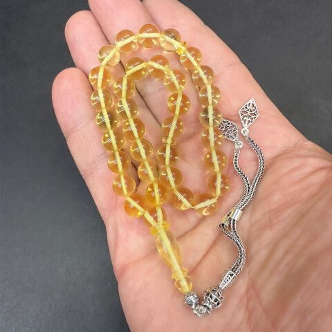 Şeffaf Kaliningrad Damla Kehribar Küre Tespih 8 (mm)