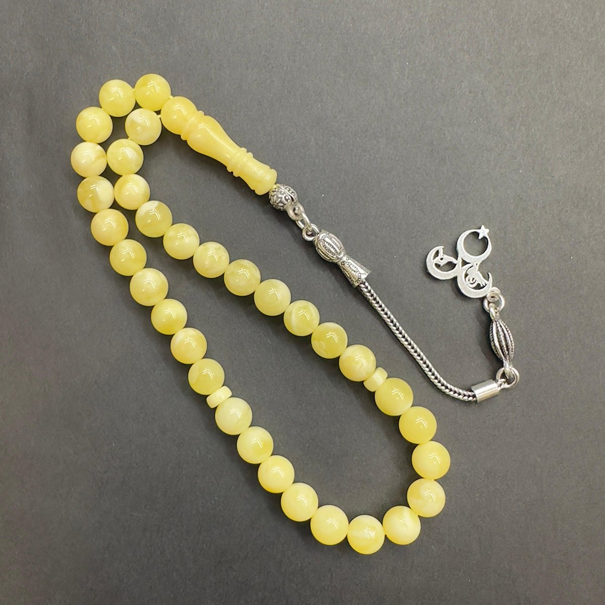 Akça Kaliningrad Damla Kehribar Küre Tespih 6.5 (mm)