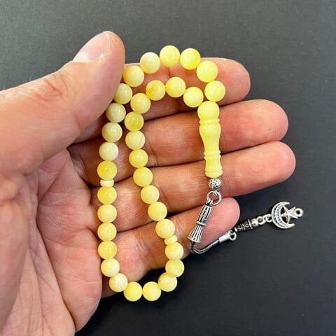 Akça Kaliningrad Damla Kehribar Küre Tespih 6,5 (mm)