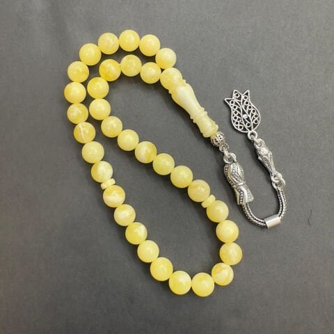 Akça Kaliningrad Damla Kehribar Küre Tespih 6,5 (mm)-1