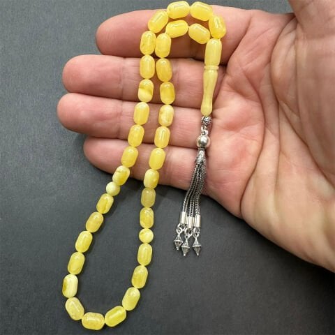 Kaliningrad Damla Kehribar Tespih 6*9,5 (mm)-2