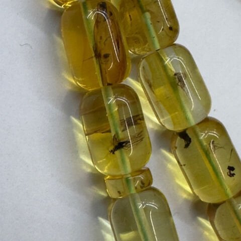 Haşere Fosilli Kaliningrad Damla Kehribar Tespih 7,5*10 (mm)