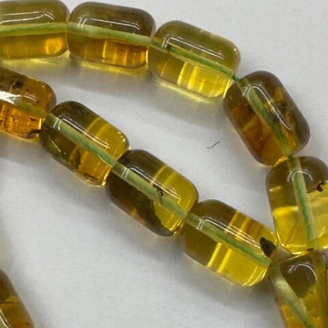 Haşere Fosilli Kaliningrad Damla Kehribar Tespih 7,5*10 (mm)