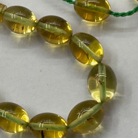 Haşere Fosilli Kaliningrad Damla Kehribar Tespih 6,5*8,5 (mm)