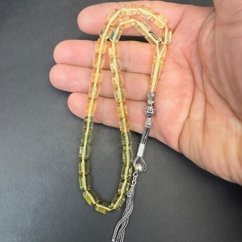 Şeffaf Kaliningrad Damla Kehribar Kapsül Tespih 6*9 (mm)