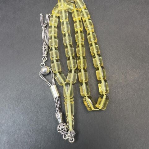 Şeffaf Kaliningrad Damla Kehribar Kapsül Tespih 6*9 (mm)