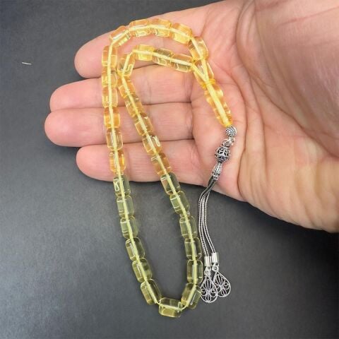 Şeffaf Kaliningrad Damla Kehribar Kapsül Tespih 6,5*9 (mm)