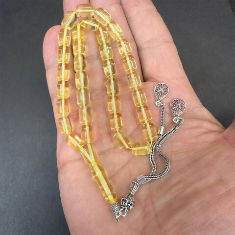 Şeffaf Kaliningrad Damla Kehribar Kapsül Tespih 6.5*9 (mm)