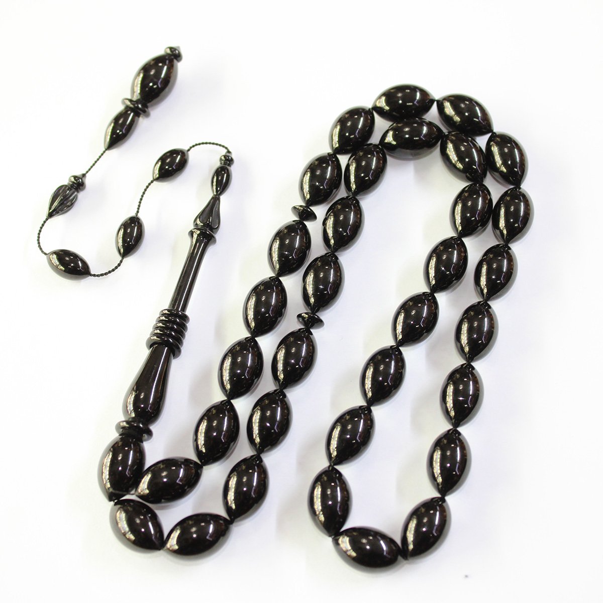 Usta İşi Oltu Taşı Tespih 11*18 (mm)