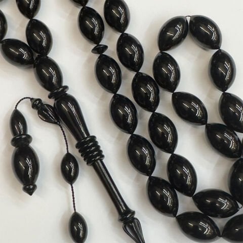 Usta İşi Oltu Taşı Tespih 11*18 (mm)