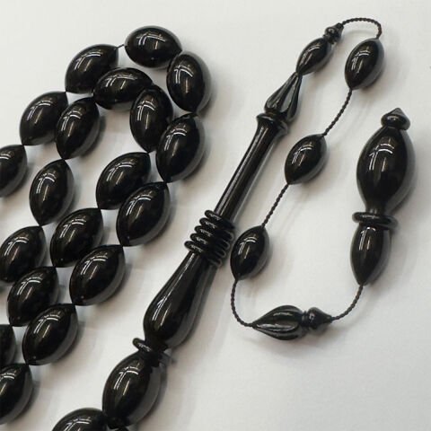 Usta İşi Oltu Taşı Tespih 11*18 (mm)