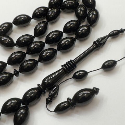 Usta İşi Oltu Taşı Tespih 11*18 (mm)