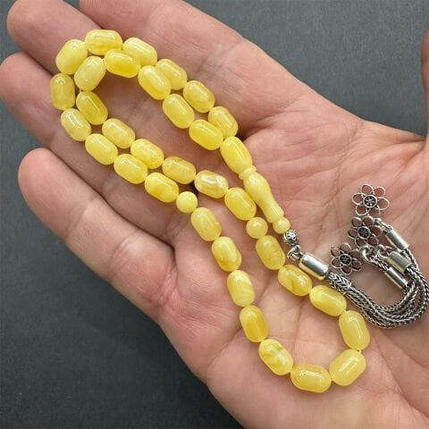 Kaliningrad Damla Kehribar Tespih 6*9,5 (mm)-5