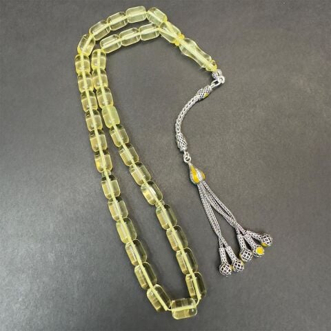 Şeffaf Kaliningrad Damla Kehribar Kapsül Tespih 7*10 (mm)