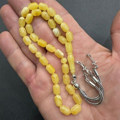 Kaliningrad Damla Kehribar Tespih 6*9,5 (mm)-7