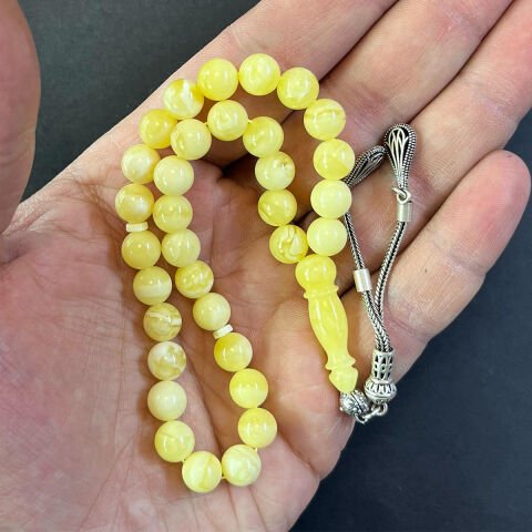 Akça Kaliningrad Damla Kehribar Tespih 8 (mm)