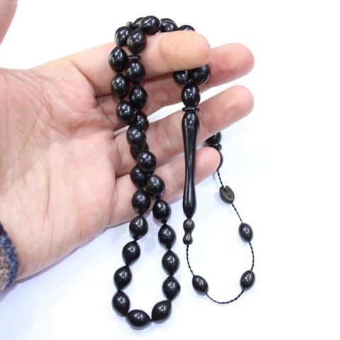 Akın Dinçer Usta İşçilikli Abanoz Tespih 9*12 (mm)
